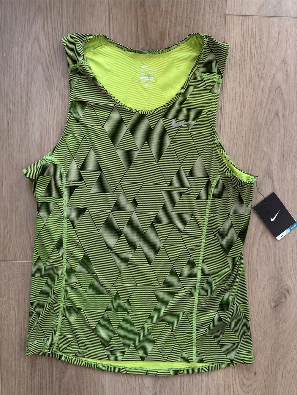 NIKE Dri-Fit Miler Optical Run Singlet Tank Top - Medium - 826051-702 - NWT